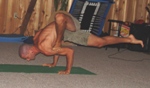 photo: Thomas Radtke doing yoga demo